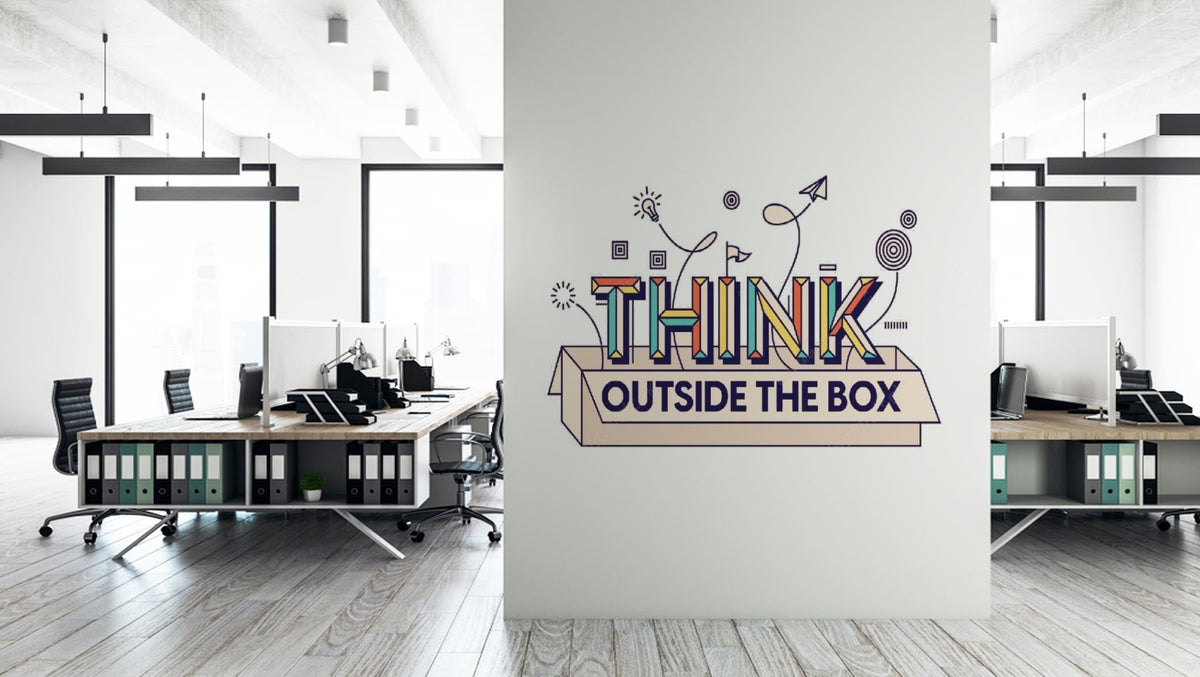 Think Outside The Box Theme Office Wallpaper