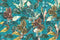 Tropical Exotic Leaves Pattern Floral Wallpaper