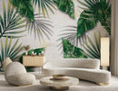 Tropical Palm Tree Design Floral Wallpaper
