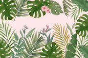 Tropical Plants Pattern Floral Wallpaper