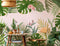 Tropical Plants Pattern Floral Wallpaper