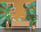 Tropical Theme In Abstract Design Peacock Wallpaper