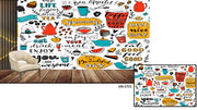 Cafe wall art wallpaper