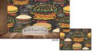 Burger aesthetic cafe wall