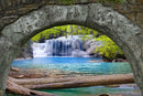 Under The Bridge Waterfall View Nature Wallpaper