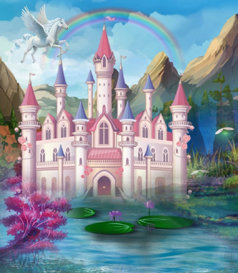 Unicorn Horse In Rainbow Background Kid Wallpaper
