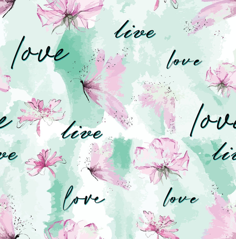 Valentine Live Love Textured Aesthetic Wallpaper