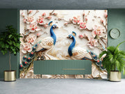 Vibrant Charm 3D Peacock Wallpaper