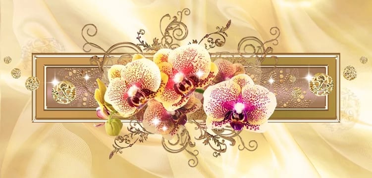 Vintage Flower Theme Ceiling Wallpaper