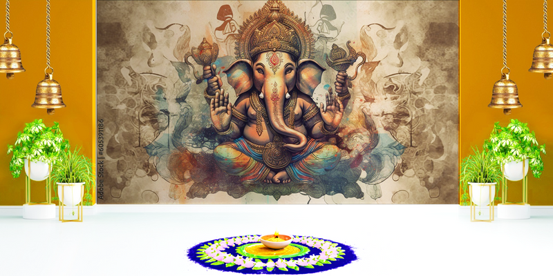 Vintage Look Ganesh Ji Wallpaper