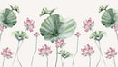 Watercolour Lotus Theme Wallpaper