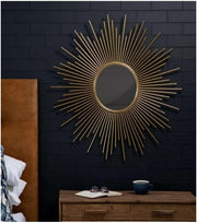 Gold-Toned Framed Irregular Decorative Mirror