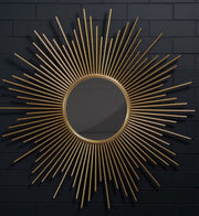 Gold-Toned Framed Irregular Decorative Mirror