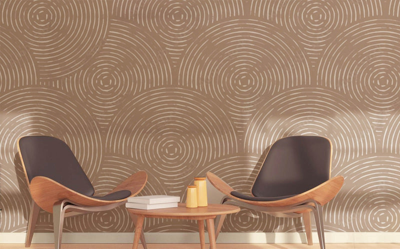 Wooden Textured Geometric Wallpaper