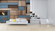 Woody Stripes Wooden Wallpaper