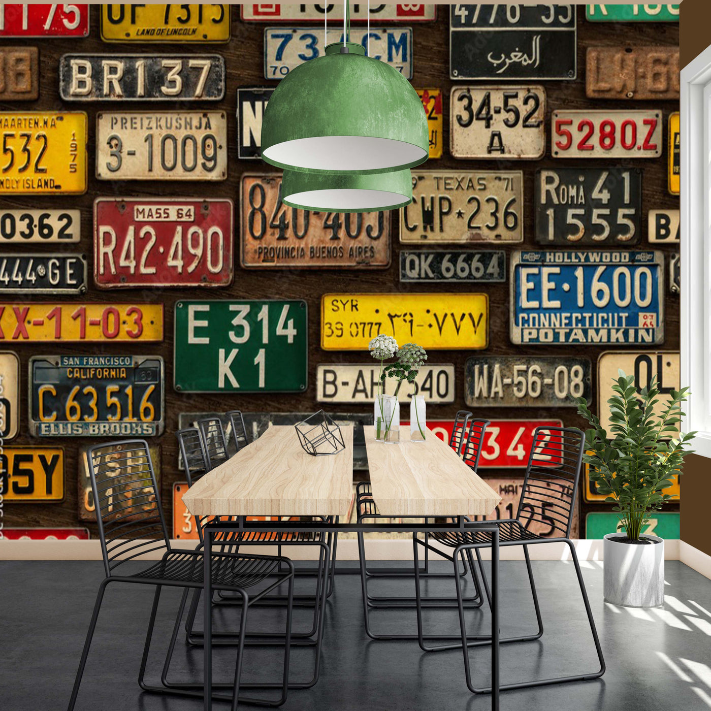 Vintage Ride - Retro Number Plate Wallpaper