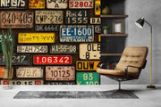 Vintage Ride - Retro Number Plate Wallpaper