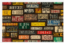 Vintage Ride - Retro Number Plate Wallpaper