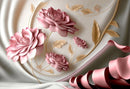 Silk Floral Pink Wallpaper Design