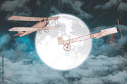 Fly me to the moon kids wallpaper design for wall