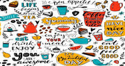 Cafe wall art wallpaper
