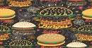 Burger aesthetic cafe wall