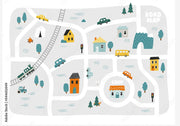 Cute roadway kids wallpaper deisgn