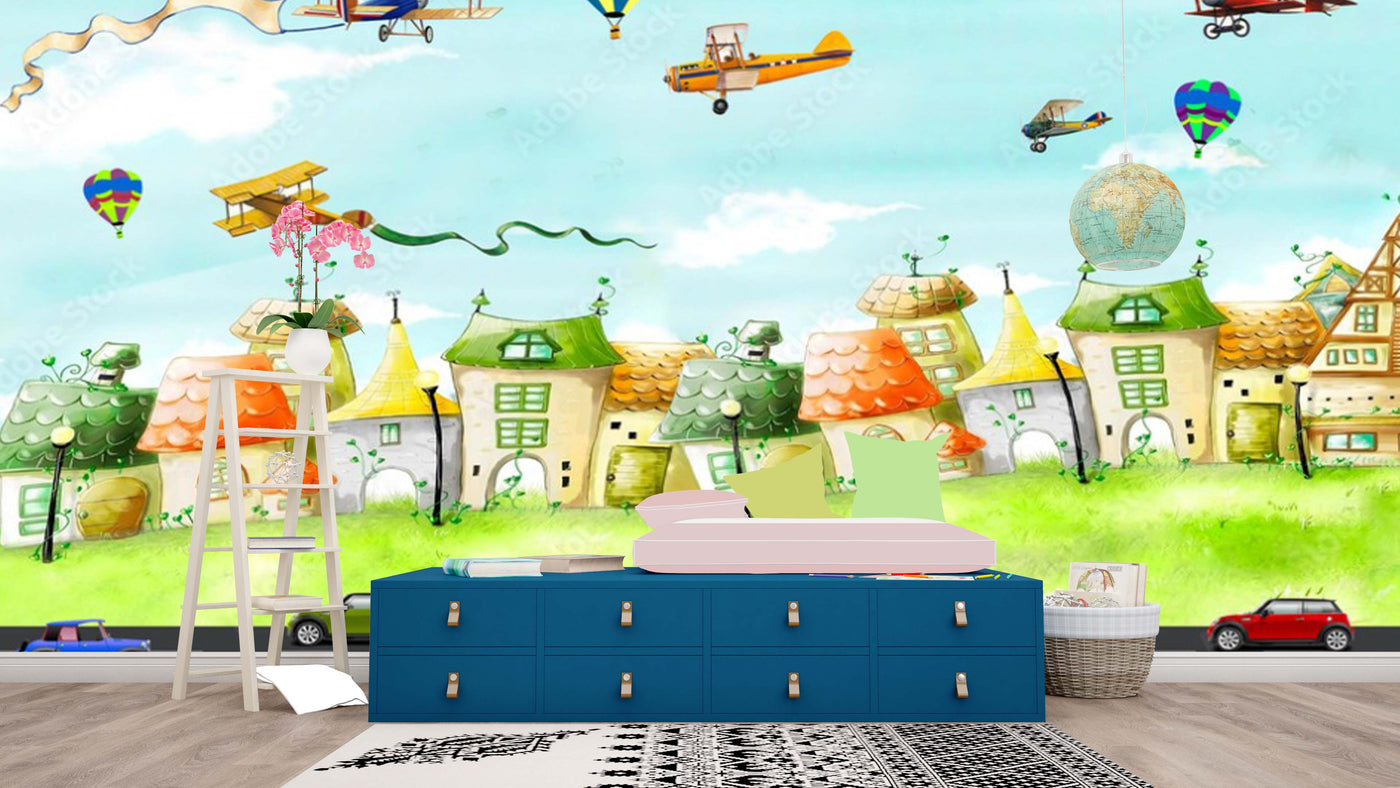 Kids wallpaper design for room, school wallpaper