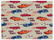 Racing car seamless kids wallpaper for wall