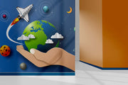 Earth solar system wallpaper for kids room