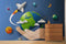 Earth solar system wallpaper for kids room