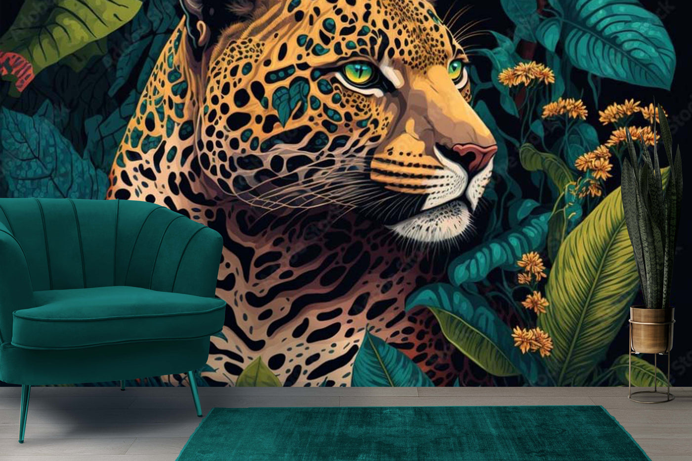 Tiger forest jungle wallpaper for wall