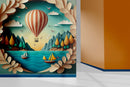 Air balloon sky high wallpaper deisgn