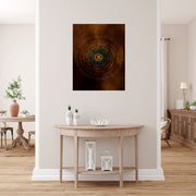Om Art In Circle Self Adhesive Sticker Poster