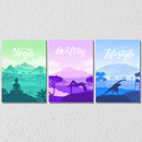 Yoga Wall Art, Set Of 3