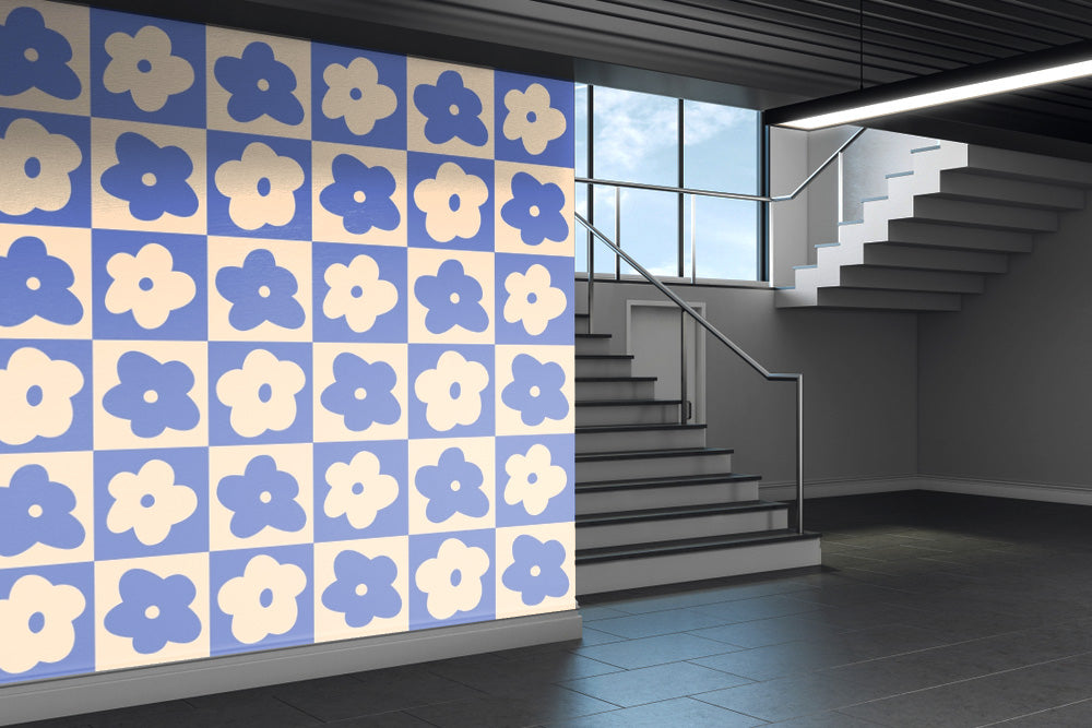 Segmented Floral Wallpaper