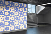 Segmented Floral Wallpaper