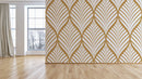 Golden White Pattern Wallpaper