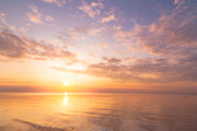 Sunset with Yellow Rays Painting Self Adhesive Sticker For Wardrobe