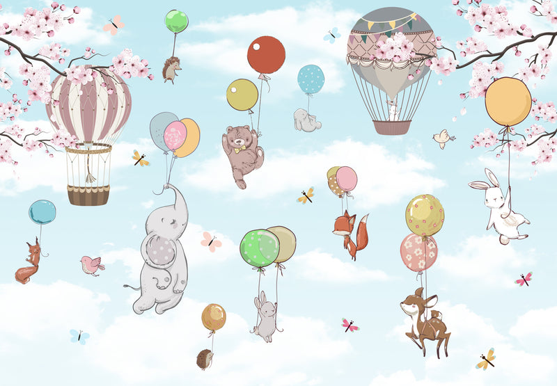 Hot Air Balloon School Wallpaper