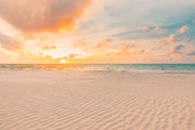 Sunset In Pink Sand Painting Self Adhesive Sticker For Wardrobe
