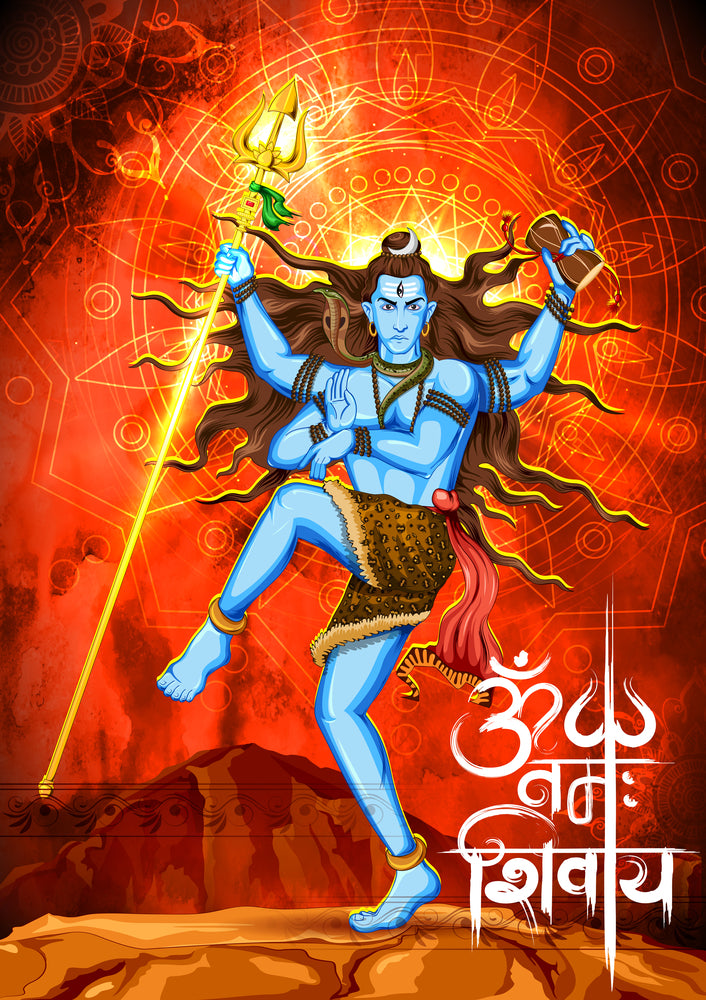 Shiv Tandav  Self Adhesive Sticker Poster