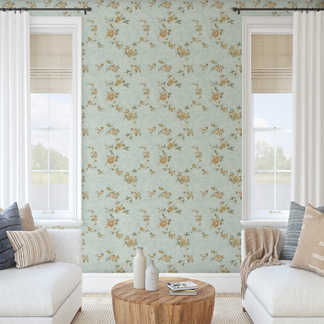 Las Vegas Floral bed Wallpaper