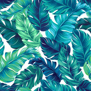 Blue Feather Leafs Design Self Adhesive Sticker For Cabinet