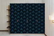 Blue 3D Knot Pattern Self Adhesive Sticker For Wardrobe