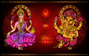 Laxmi Art In Pink Self Adhesive Sticker Poster