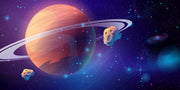 Planet In space Self Adhesive Sticker For Wardrobe
