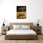 Black And Gold Tiger Wall Art, Set Of 2