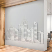 Modern Building White Wallpaper