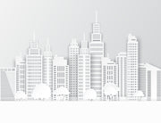 Modern Building White Wallpaper